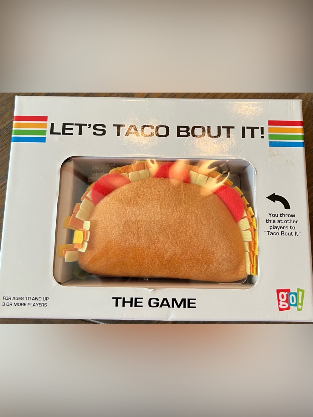Let's Taco Bout It! Taco Plush Game - Brown/Red